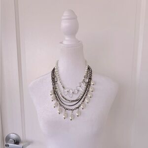 Silpada KRN Practical Pearls Brass Necklace “Wear it 7 Ways”